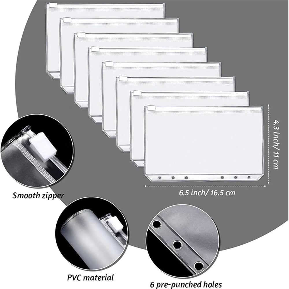 Budget Binder A6 with Cash Envelopes & Organizer Pockets